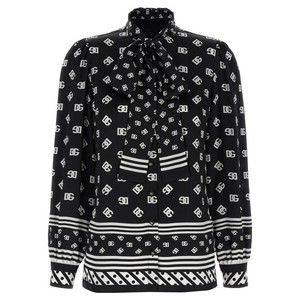 Dolce & Gabbana Silk Twill Shirt With Lavallière Collar - NWT